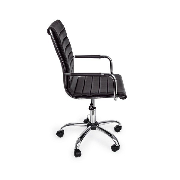 Czarne krzesło biurowe z imitacji skóry Perth – Yes Everyday-image-3