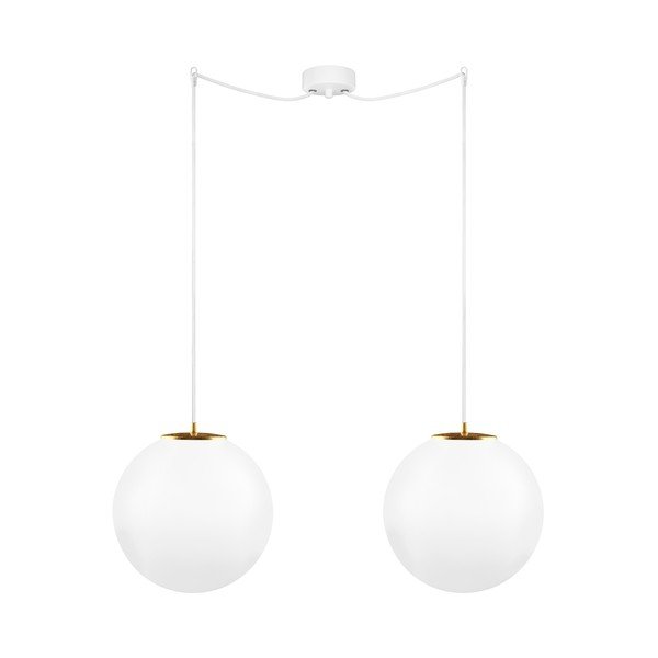 Lampa podwójna Tsuki L Elementary opal matte/gold/white/white