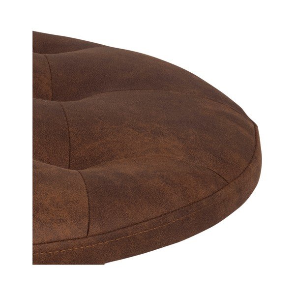 Karmelowobrązowy puf z imitacji skóry Actona Retina, ⌀ 60 cm-image-2