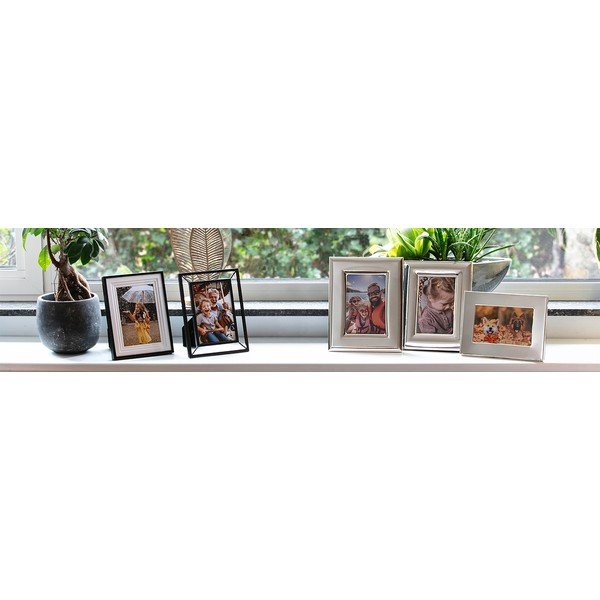 Czarna metalowa ramka stojąca/ścienna 10x15 cm Prisma – Zilverstad-image-1