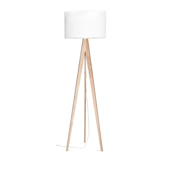 Biała lampa stojąca 4room Artist, brzoza, 150 cm