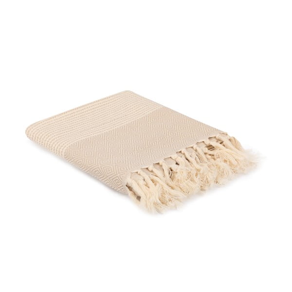 Beżowy ręcznik plażowy 180x100 cm Pamira − Foutastic