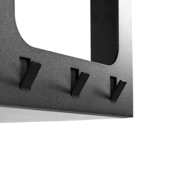 Czarny stalowy wieszak ścienny z półką 100 cm Luno Small – Spinder Design-image-4