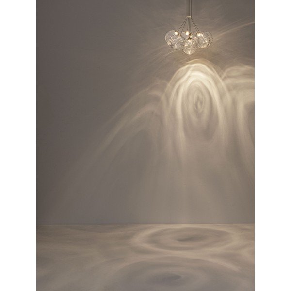 Szklana lampa wisząca LED ze ściemniaczem w kolorze mosiądzu ø 42 cm Blazik – Nova Luce-image-3