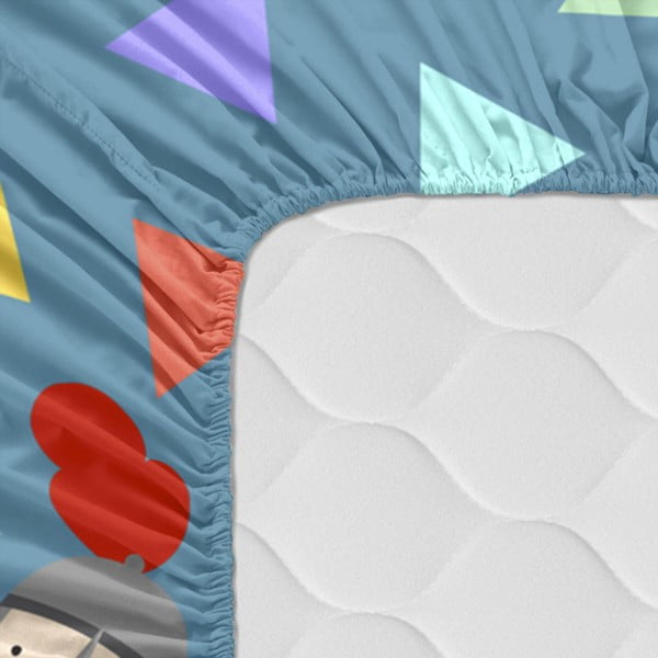 Elastyczne bawełniane prześcieradło Mr. Fox Knight, 70x140 cm-image-1