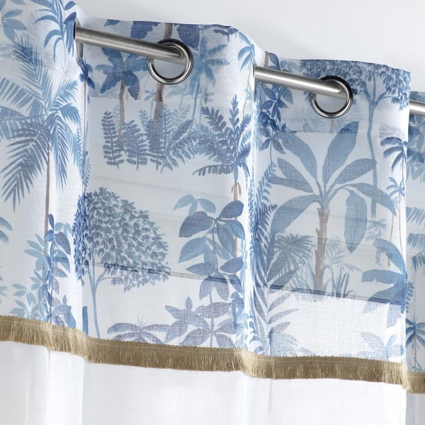 Biało-niebieska firanka z woalu 140x240 cm Amazonia – douceur d'intérieur-image-2