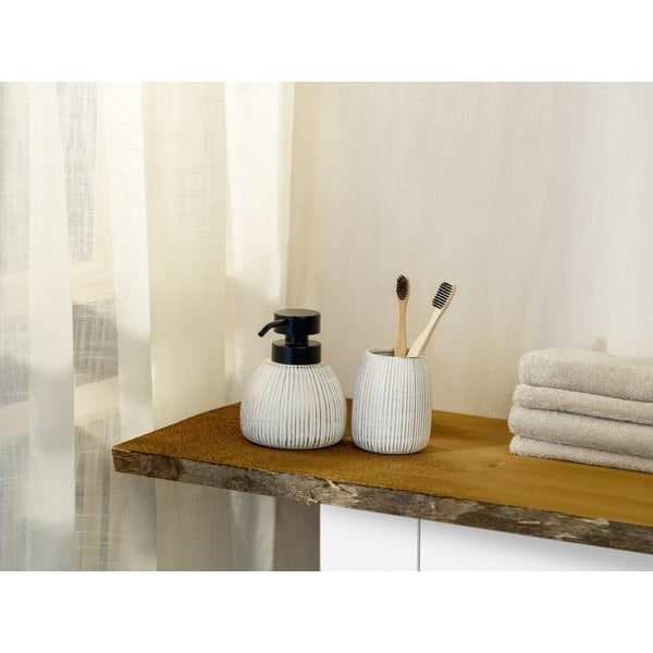 Ceramiczny kubek na szczoteczki do zębów w biało-złotym kolorze Pascoli – Wenko-image-1