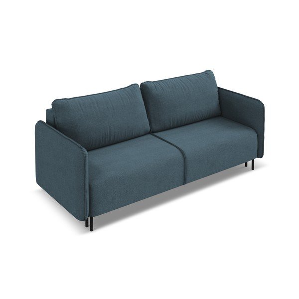 Niebieska rozkładana/ze schowkiem sofa 226 cm Luana – Makamii-image-3