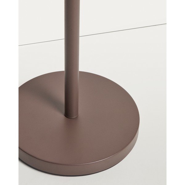 Brązowa lampa stojąca z tekstylnym kloszem (wysokość 153 cm) Navat – Kave Home-image-3