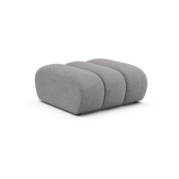 Szary podnóżek z tkaniny szenilowej Lupine – Micadoni 