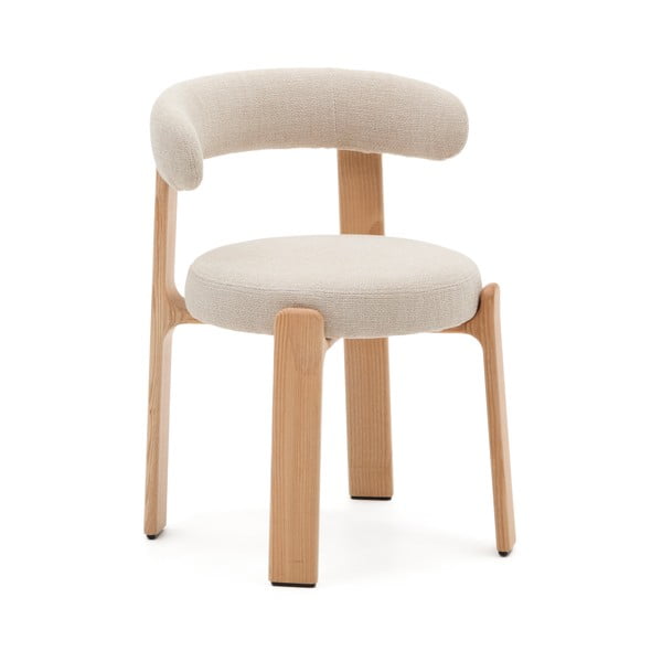 Beżowo-naturalne krzesło z litego drewna jesionowego Granite – Kave Home