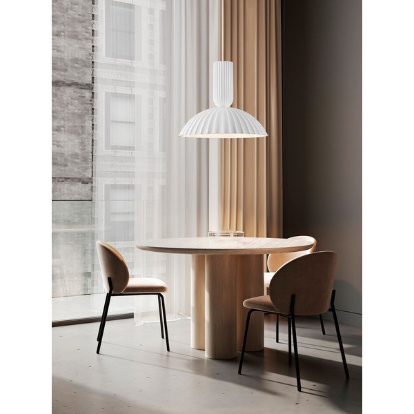 Biała kamienna lampa wisząca ø 50 cm Ammos – Nova Luce-image-1