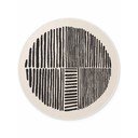 Czarno-kremowy okrągły dywan odpowiedni na zewnątrz ø 160 cm Haringey Bounds – Ted Baker