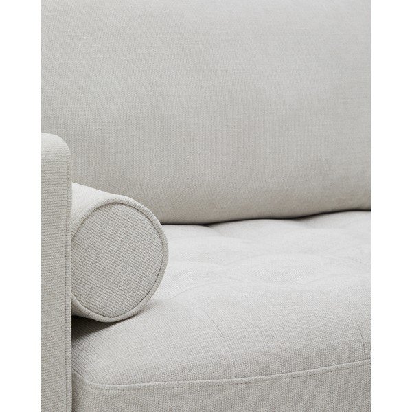 Szarobeżowa sofa  z tkaniny szenilowej 222 cm Debra – Kave Home-image-3