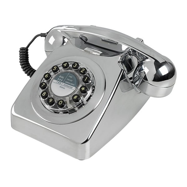 Telefon stacjonarny w stylu retro Serie 746 Brushed Chrome