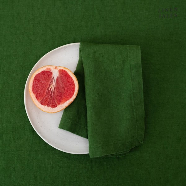 Lniany bieżnik 40x200 cm True Green – Linen Tales-image-3