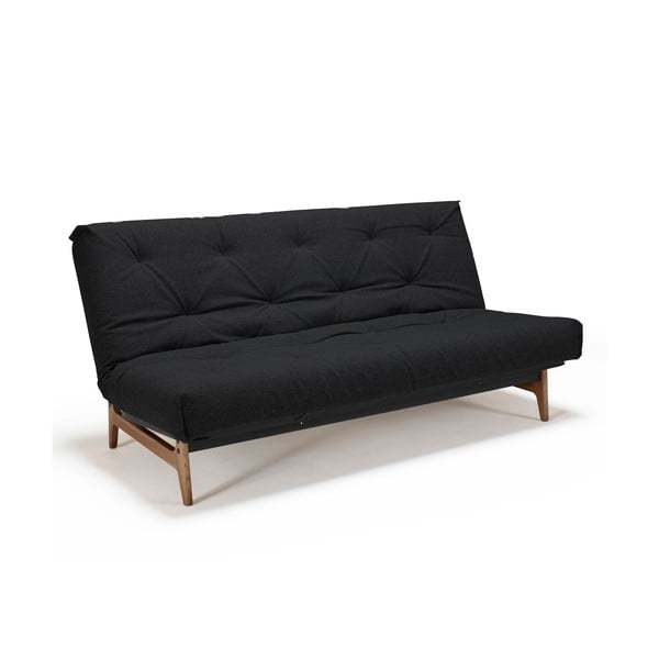 Czarna sofa rozkładana Innovation Aslak