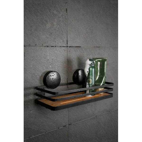 Czarna półka łazienkowa Wenko Alba-image-1