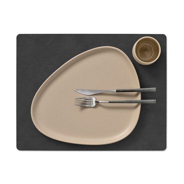 Mata stołowa ze skóry ekologicznej 35x45 cm Square L Corduroy – LIND DNA-image-2