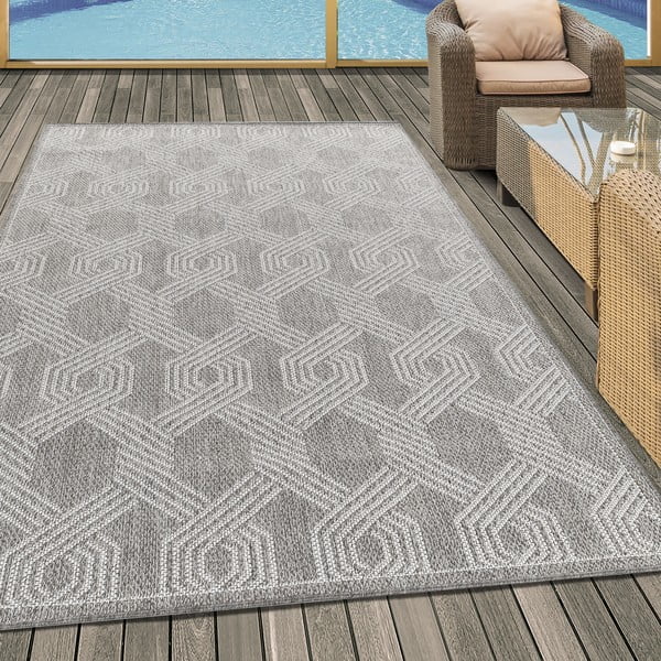Szary dywan odpowiedni na zewnątrz 80x150 cm Aruba – Ayyildiz Carpets-image-1