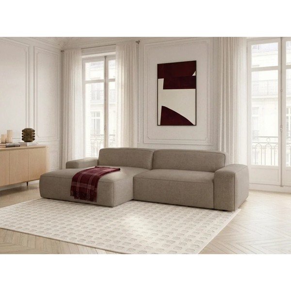 Szarobrązowy rozkładany/z elektryczną regulacją siedziska narożnik (lewostronny) Abel – Bobochic Paris-image-3
