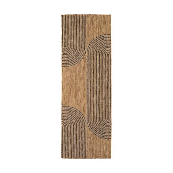 Czarny/brązowy chodnik odpowiedni na zewnątrz 80x250 cm Mira 1453 – Ayyildiz Carpets