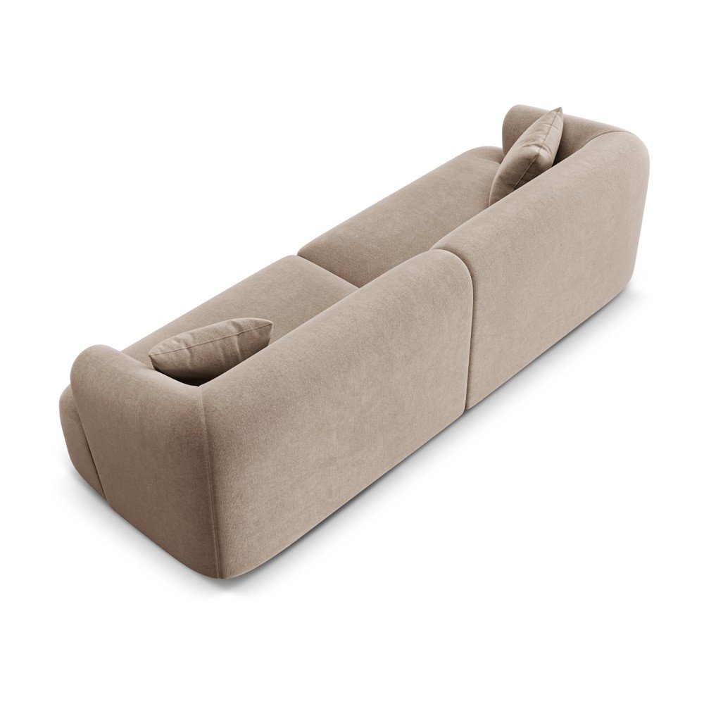 Jasnobrązowa aksamitna sofa 255 cm Campi – Cosmopolitan Design (zdjęcie 3)
