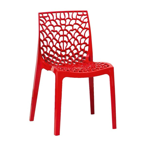 Komplet 2 czerwonych krzeseł Evergreen House Faux