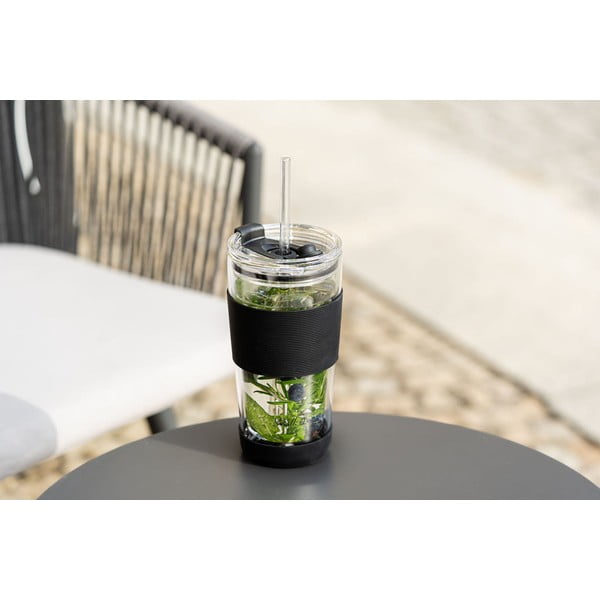 Czarny kubek termiczny 600 ml Fuori – Vialli Design-image-1