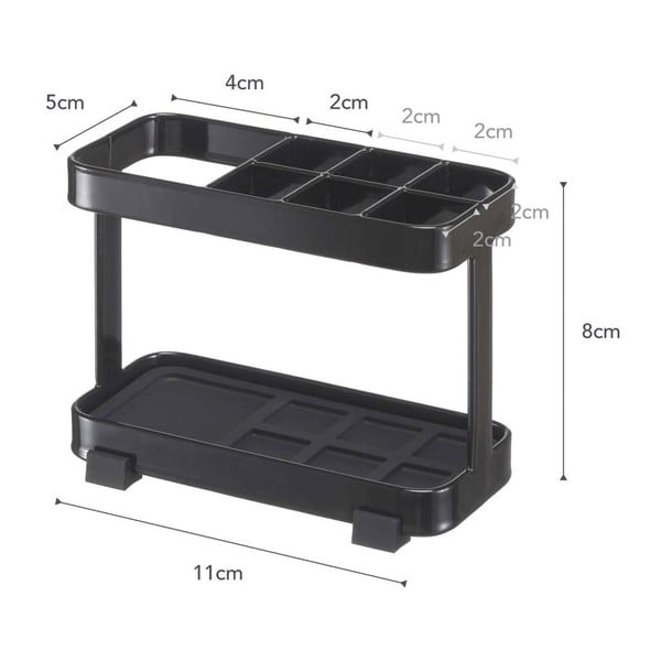 Czarny stojak na szczoteczki i pastę do zębów YAMAZAKI Tower-image-2