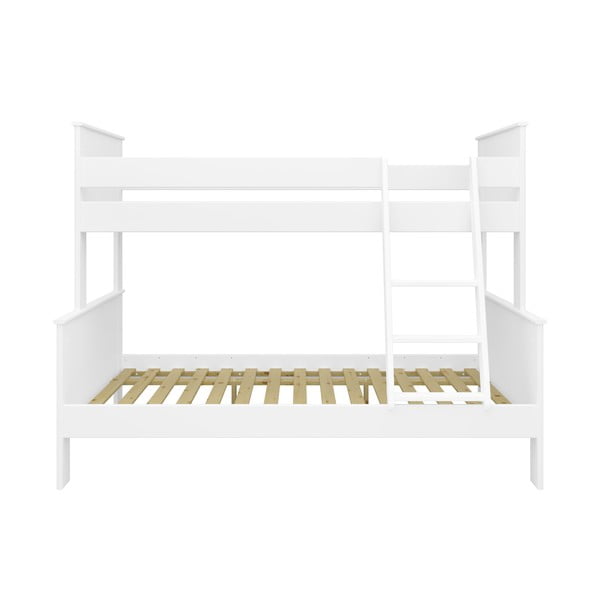 Białe piętrowe łóżko dziecięce 120x200/90x200 cm Alba – Tvilum