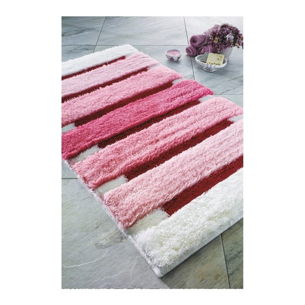 Różowy dywanik łazienkowy Parsa, 60x100 cm