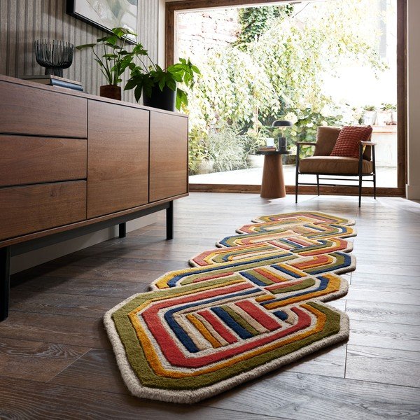 Wełniany chodnik tkany ręcznie 80x300 cm Lattice Shaped  – Flair Rugs-image-1