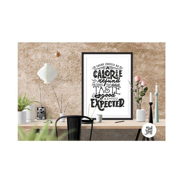 Plakat Calorie Refund BW, A2-image-1