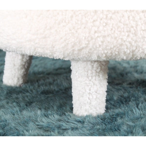 Biały fotel dziecięcy z materiału bouclé Moouv – Artie-image-3