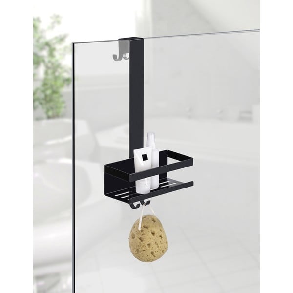 Czarna wisząca półka łazienkowa ze stali nierdzewnej Bribano – Wenko-image-1