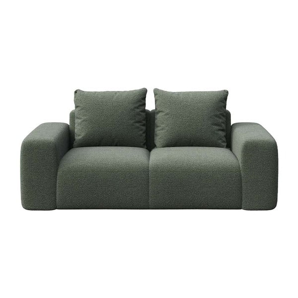 Zielona sofa z materiału bouclé Bouclé 212 cm Feiro – MESONICA