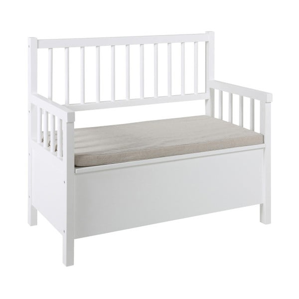 Biała ławka ze schowkiem Actona Assila-image-1