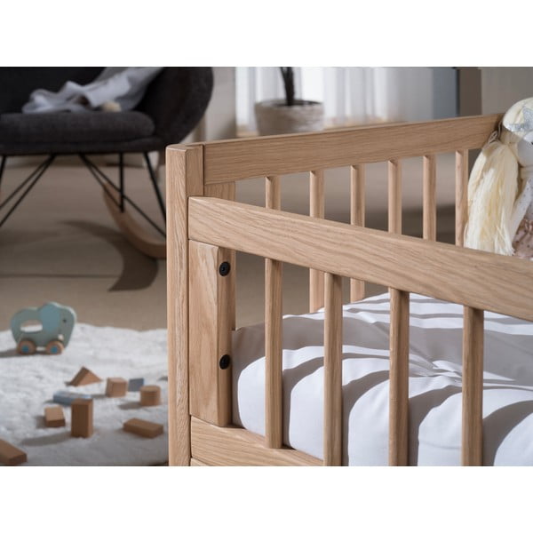 Łóżeczko z litego drewna dębowego 70x140 cm Forrest – Vipack-image-2