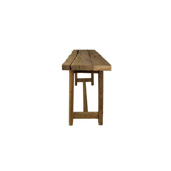 Ławka z drewna tekowego HSM collection Rustical, dł. 100 cm-image-3
