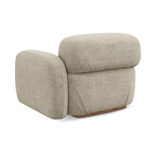 Beżowy moduł sofy z materiału bouclé (prawostronny) Ailani – Makamii-image-2