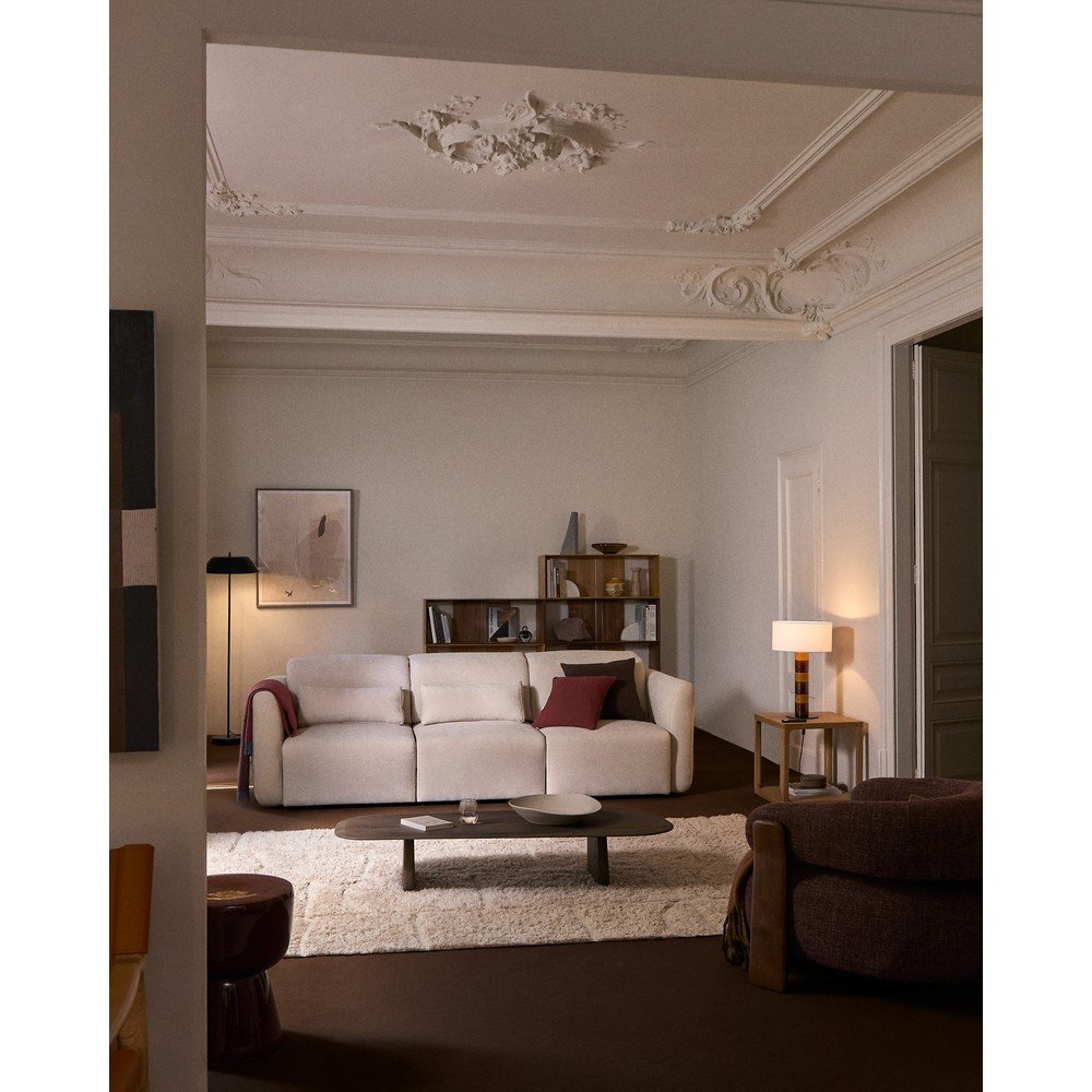Beżowa częściowo rozkładana/rozkładana sofa z tkaniny szenilowej z szezlongiem 255 cm Lares – Kave Home (zdjęcie 11)