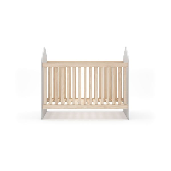 Białe łóżeczko w dekorze sosny 60x120 cm Estefania – Marckeric-image-2