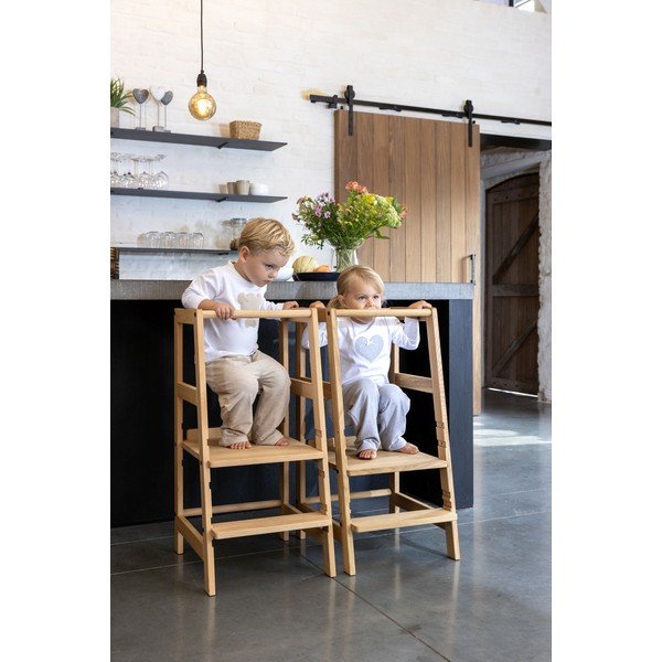 Pomocnik kuchenny dla dzieci z litego drewna dębowego w naturalnym kolorze Forrest – Vipack-image-2