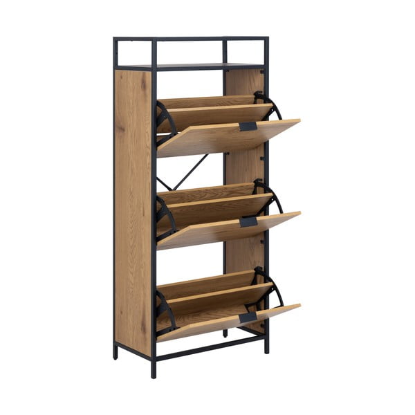 Uchylna szafka na buty w dekorze dębu Seaford – Actona-image-3