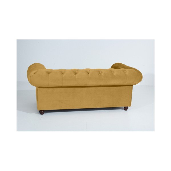 Żółta sofa Max Winzer Orleans Velvet, 196 cm-image-2