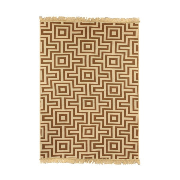 Beżowo-brązowy dywan Ya Rugs Kare, 80x150 cm