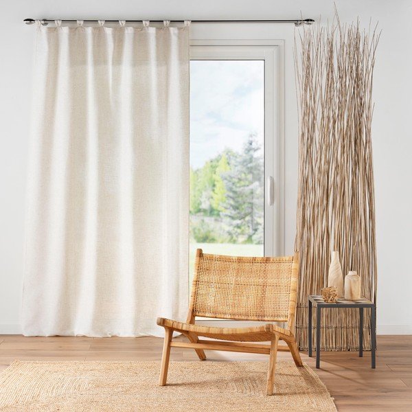 Kremowa zasłona 140x240 cm Pauline – douceur d'intérieur-image-1