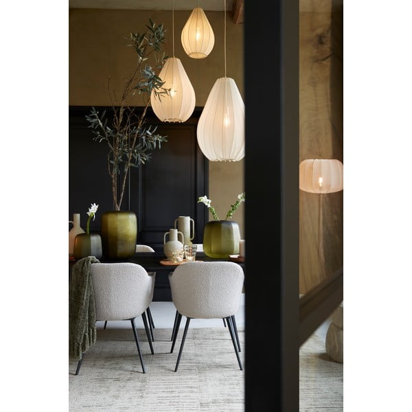 Beżowa lampa wisząca z tekstylnym kloszem ø 38 cm Itela – Light & Living-image-1