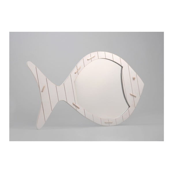 Lustro White Fish, 38x65 cm